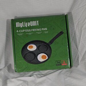 MyLifeUNIT Aluminum 4-Cup Egg Frying Pan, Non Stick Egg Cooker Pan